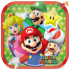 Super Mario Brothers 17cm Square Paper Lunch Plates