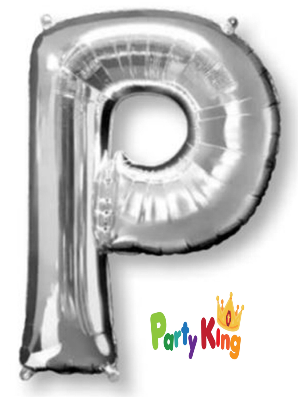 Silver Letter “P” Foil Balloon 16” (35cm)