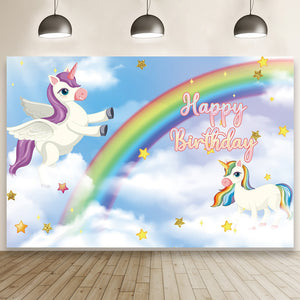 Unicorn Backdrop - Classic Unicorn with Wings