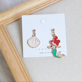 Mermaid and Seashell Earring