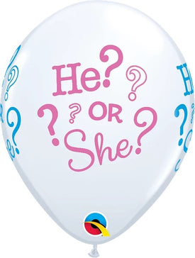 He? Or She? Latex Balloon
