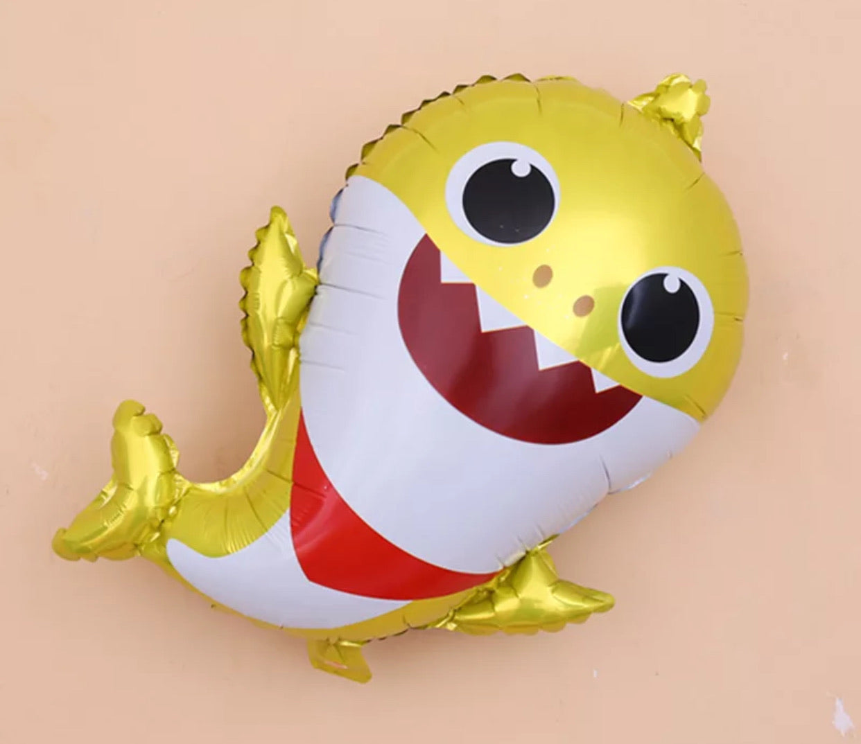 Yellow Shark Jumbo Shape Foil Balloon