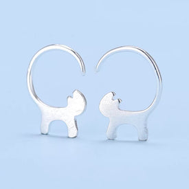 925 Silver Earring Cat