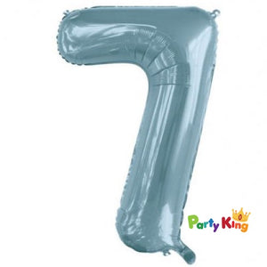 Pastel Blue “7” Numeral Foil Balloon 86cm (34”)