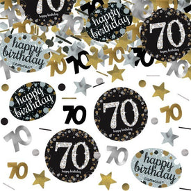 70th Confetti Sparkling Gold