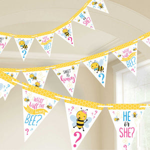 Gender Reveal What Will It Bee Pennant Banner