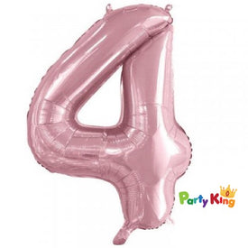 Pastel Pink “4” Numeral Foil Balloon 86cm (34”)