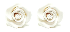 Edible sugar icing white roses 30mm
