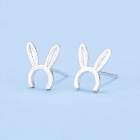 925 Silver Ear Stud Bunny Ear Hairband