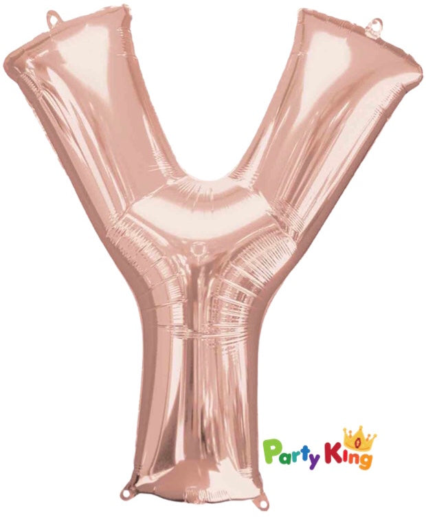 Rose Gold Letter “Y” Foil Balloon 16” (35cm)