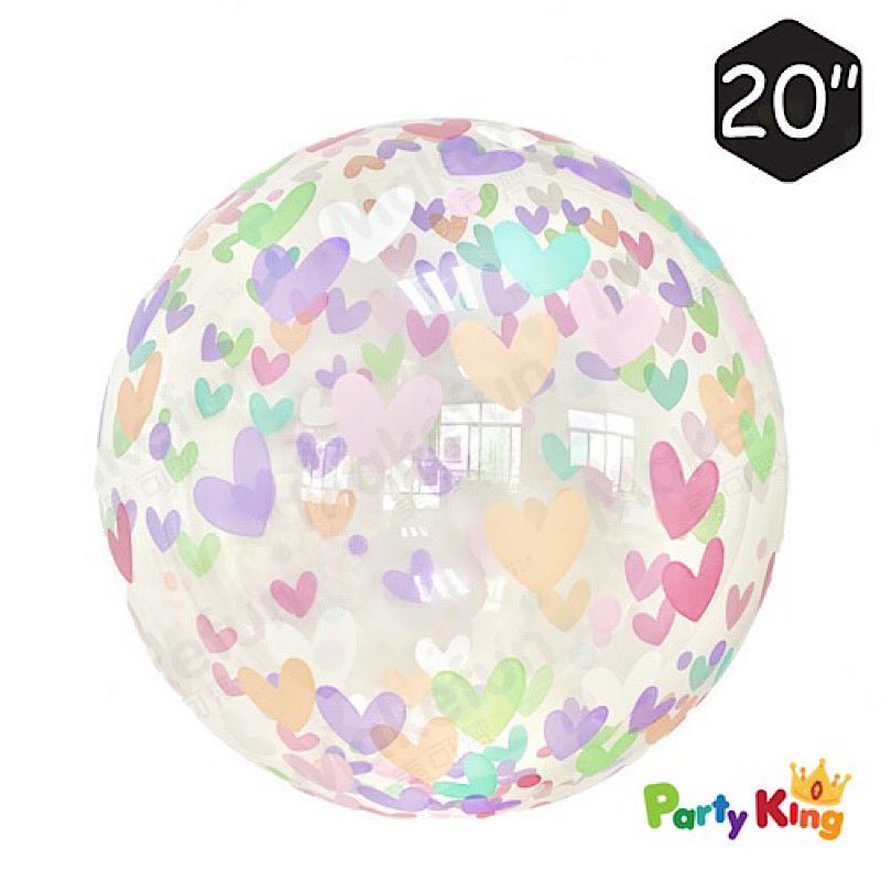 Bubble Pastel Heart Printed
