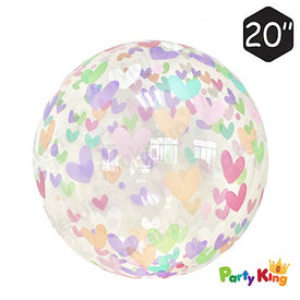 Bubble Pastel Heart Printed