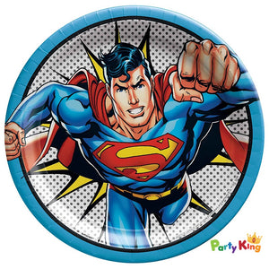 Justice League Heroes Superman 23cm Paper Lunch Plates