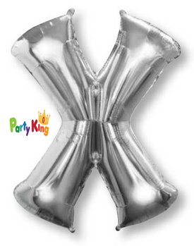 Silver Letter “X” Foil Balloon 16” (35cm)