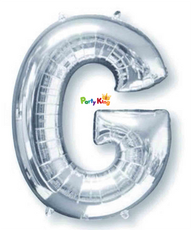 Silver Letter “G” Foil Balloon 16” (35cm)