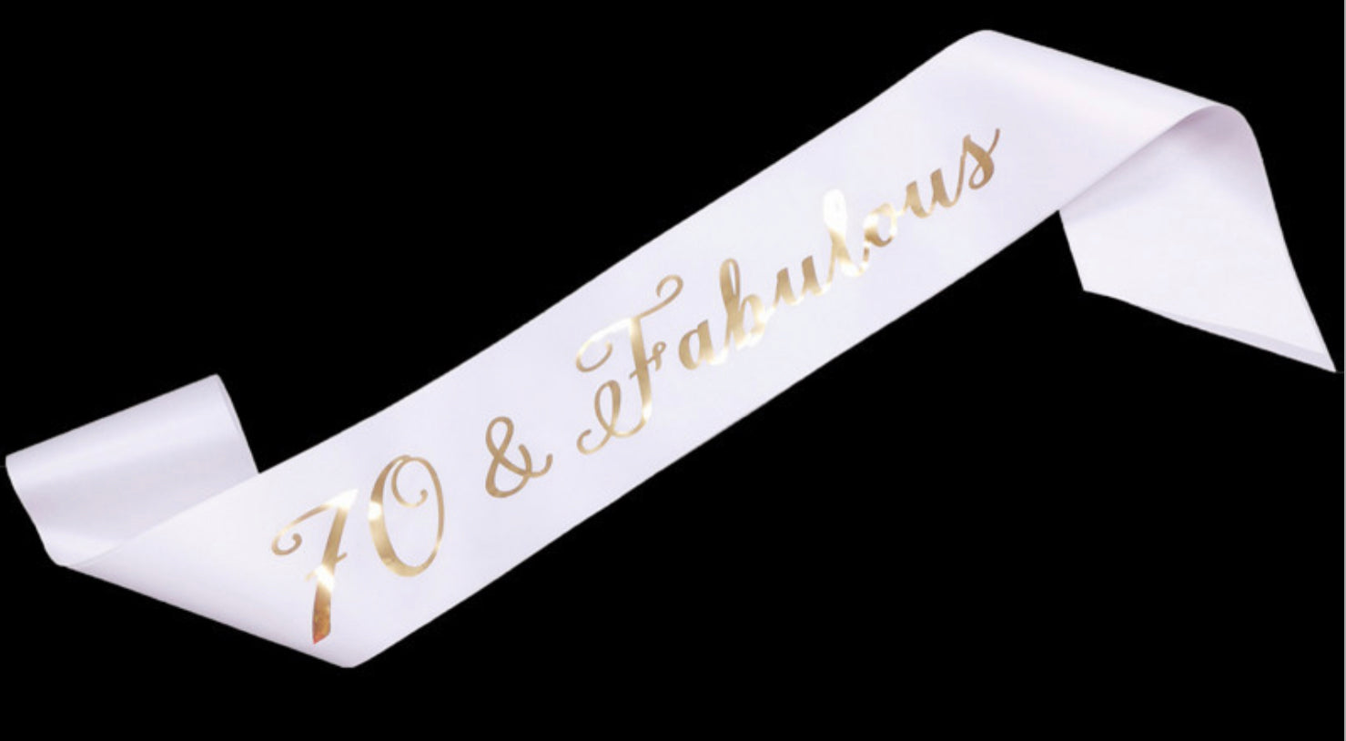 70th & Fabulous Sash White Gold