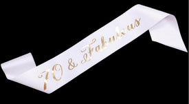 70th & Fabulous Sash White Gold