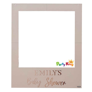 Baby In Bloom Photo-booth Frame Customisable Floral Foiled With Stickers