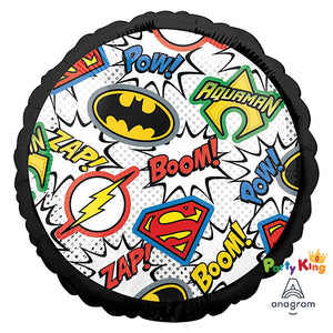 Justice League Round Black Standard 45cm Foil Balloon