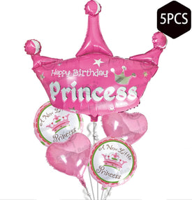 Little Princess Foil Balloon Bouquet Set 5pc