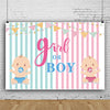 Gender Reveal Backdrop - Baby With Tummy