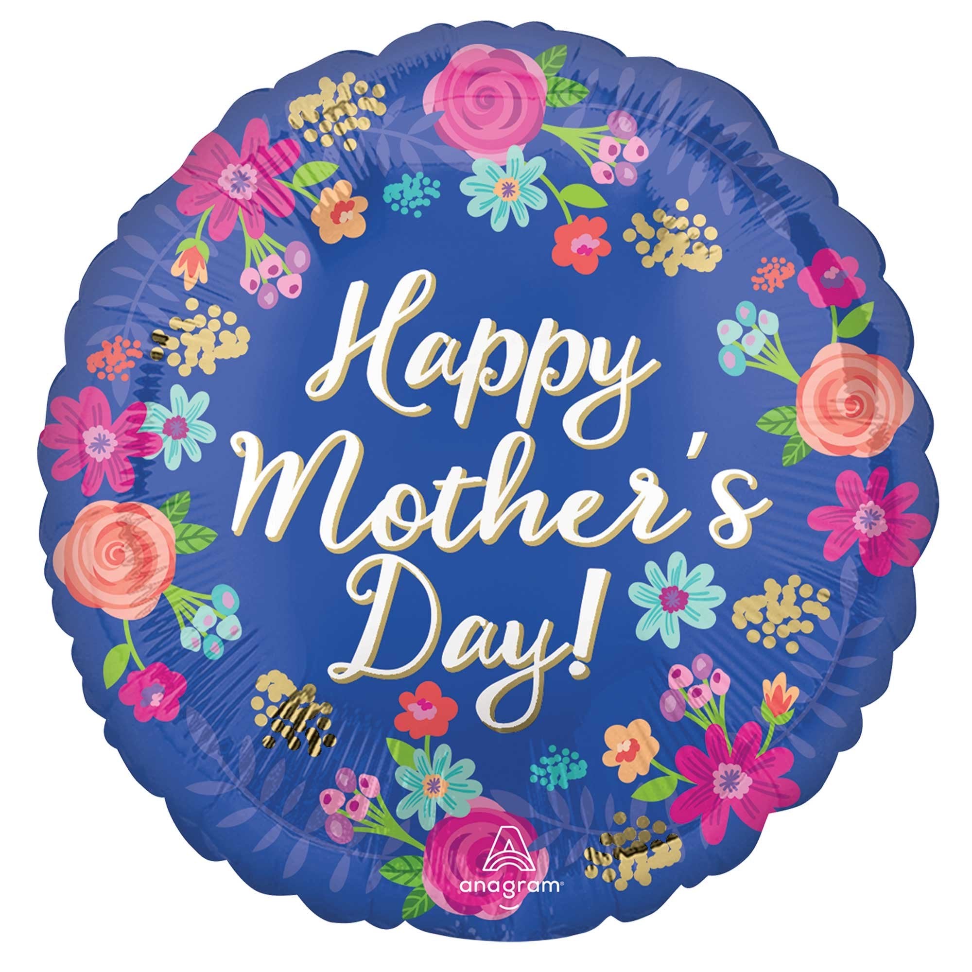 Happy Mother’s Day Circled in Flowers Foil Balloon