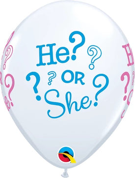 He? Or She? Latex Balloon