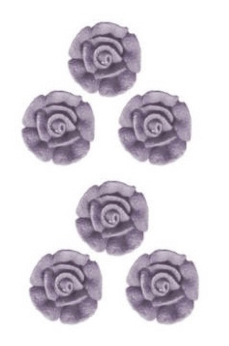 Edible Sugar icing plum frost Roses 