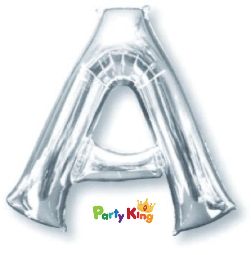 Silver Letter “A” Foil Balloon 16’ (35cm)