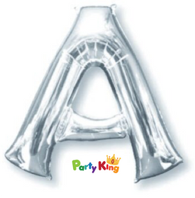 Silver Letter “A” Foil Balloon 16’ (35cm)