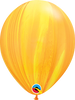 Qualatex Yellow Orange Rainbow SuperAgate 11” Latex Balloon