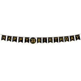 Sparkling Gold 21st Bunting