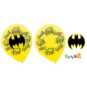 Batman Heroes Unite 30cm Latex Balloons & Paper Adhesive Add-ons