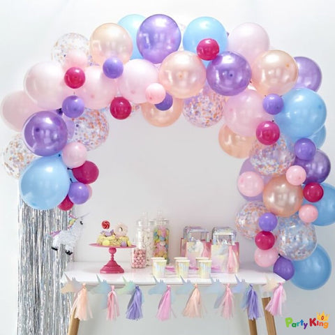 Image of Balloon Garland Arch Pearl Pastel Balloons