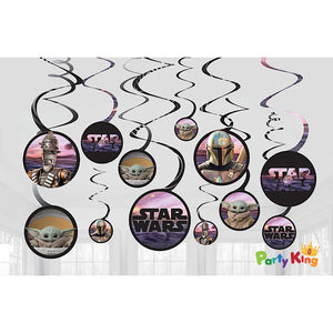 The Mandalorian Star Wars Spiral Swirl Decorations Value Pack