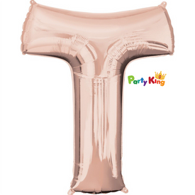 Rose Gold Letter “T” Foil Balloon 16” (35cm)
