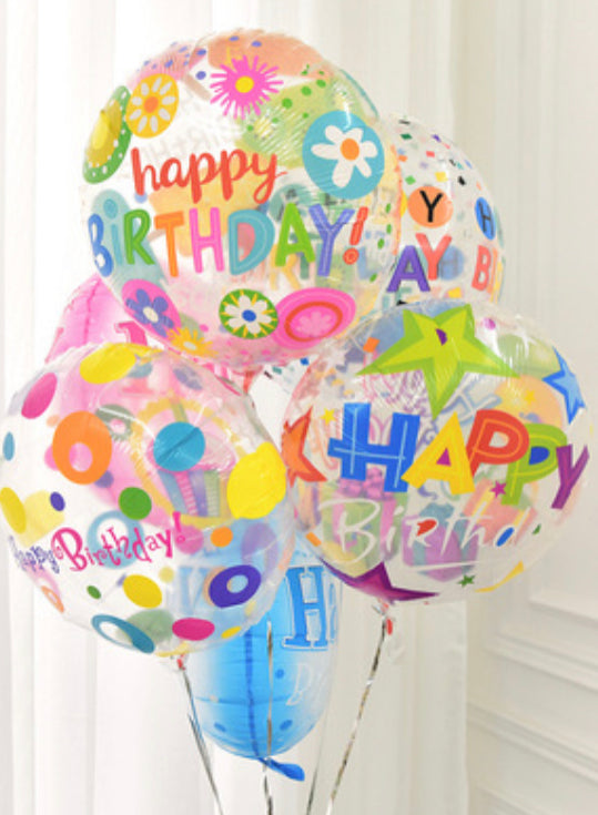 Clear Happy Birthday Pink Balloon 43cm